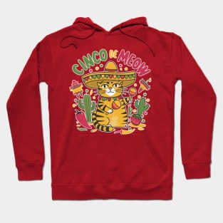 Cinco de meow - Cinco de mayo funny cat Hoodie